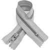 JYC CREATIVE 25 Chiusure Lampo in Nylon, 24 Colori e Misure, Cerniera per Cucire, Chiusure Lampo per Cucire su Vestiti, Tessuti, Chiusuri Lampo al Metro n.3, (25 x 40 cm, grigio 544)