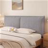 ZCXRYFL Imbottito Copri testiera/cuscino testiera per letto matrimoniale singolo, lavabile spessa Cuscini Schienale Copri Testata Letto copertura protettiva antipolvere(With headboard-120x60x6cm,Gray)