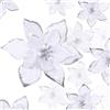 WILLBOND 36 fiori finti di stella di Natale glitterati di 3 dimensioni diverse, ideali come decorazioni per albero di Natale, Natale, capodanno, casa, esterni (bianco, 7,6/10/15 cm)