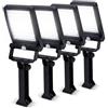 Aigostar Faretti LED da Esterno Solari 50W, 6500K Luce Solare Esterno con Sensore di Movimento PIR e 3 Modalità, IP65, Lampione Solare a LED da Parete per Giardino Terrazza Garage Vialetto, Pack da 4