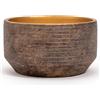 Vimin Box Grande e Elegante VASO in Terracotta | Vaso Decorativo Moderno per Piante, Fiori, Piante grasse, Piccoli Alberi | da Interno o Esterno. (Marrone/Oro, Ø28 - h.15cm)