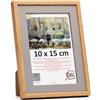 3-B Cornice portafoto Salo Duo - grigio/marrone (rovere) - 10 x 15 cm - Cornice in legno, cornice per foto con vetro acrilico