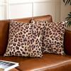 Alricc Set di 2 federe per cuscini con ghepardo, 45 x 45 cm, motivo leopardato, morbide, decorative, per casa, soggiorno, camera da letto