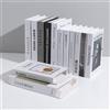 YSOOUA 4 Pz Libri Decorativi per l'Arredamento Della Casa Libri Finti Pieghevoli per la Decorazione Domestica Libreria Tavolino da caffè Scaffali (E)
