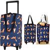 Aieino 23L Carrello Portaspesa Pieghevole - Termico Carrello Spesa con 2 Ruote Leggero Borsa della Spesa, Fino a 20 kg di Carico, Manico Estensibile, Resistente all'acqua - Blu