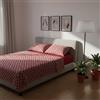 KASANOVA Completo Letto Matrimoniale in Cotone Scozzese Rosso Rosso