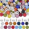 SUNNYCLUE 180 pz 10mm Perline Rotonde Strass Perline Palla Da Discoteca Argilla Polimerica Sfusa Bubblegum Piccolo Distanziatore di Cristlega Penna Perline Ciondoli per Penne con Perline Portachiavi B