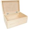GoodFreshDecor Cassa di Legno Scatola Portaoggetti Decorativa 30x20x14 cm Naturale