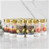 Hofer Friedlicht Set di 12 candele da giardino piccole, circa 48 ore, durata di combustione, candele con coperchio, luce per funeraria, cimitero con motivo colorato, candele per decorazioni funerarie e decorazioni