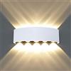 HAWEE Moderno Applique da Parete LED Lampada da Parete Impermeabile Alluminio Lampada da Muro Interno Esterno per Camera da Letto, Bagno, Portico, Corridoio, Scale, Soggiorno, 10W Bianco Caldo