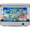 ZUZZEE Lampade per acquario artificiale decorazione acquario virtuale mare in movimento luce notturna (C)