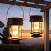 pearlstar 2 lampade solari per esterni, in stile vintage, per esterni, impermeabili, piccole lanterne a energia solare, per giardino, balcone, terrazza, come decorazione (luce calda)