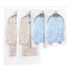 QH7- Sacchetti sottovuoto vestiti da appendere, 4pezzi, Vacuum storage bags salvaspazio per vestiti, organizer per armadio, Sacchetti vestitii trasparente e riutilizzabile
