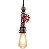 KAWELL Industriale Vintage Luce Pendente Retro Lampada a Sospensione | Creativo Plafoniera Lampadario, Tubo D'acqua, Art Deco, Ferro E27 60W Max, per Cafe Bar Ristorante Cucina Camera da Letto