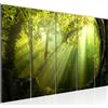 Runa Art Murali XXL Foresta paesaggio 200 x 80 cm Verde 5 Pezzi - Made in Germany - 607155a