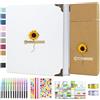 Vienrose Album Fotografico 30x30 cm Fai da Te 3 Anelli Scrapbooking Album 60 Pagine, Adatto a Amici Amanti Bambini Regali di Nozze Anniversario
