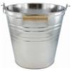 Garden Mile® Secchio in acciaio zincato multiuso da 12 l, secchio per la pulizia in metallo, secchio per la pulizia in metallo, secchio in metallo resistente, con manico in legno, secchio per cenere,