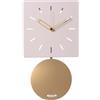 Arti & Mestieri Grace - Orologio a pendolo da Parete di Design 100% Made in Italy - in Ferro, 43,5 x 24 cm (Gelso e oro laccato)