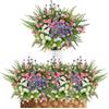 ddckj 14 mazzi di fiori artificiali di eucalipto, piante da balcone, resistenti alle intemperie, fiori artificiali per balcone, casa, balcone, decorazione per matrimoni