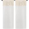 emmevi Tende Finestre Porte Interno Coppia 2pz Tessuto Semitrasparente Shabby Chic Rustiche 60x240 Beige