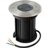URing Faretto da incasso a LED IP67 attacco GU10 faretti led esterno, 230V Faretti da Pavimento rotonde Luci da incasso calpestabile da Segnapasso esterno terra, 30cm cavo preinstallato, Ø11x12cm