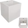 MAKA change your life quality MAKA Applique in Gesso Verniciabile Bianco Cubo, Lampada da Parete in Gesso, Portalampada G9 (lampadina non inclusa) - IP20-220v - 115x115x120h mm, Applique da Parete Interno (Cubo)