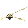 Vootnifig Kit di Ricambio per Meccanismo di Movimento Dell'orologio A Lancette Lunghe, Silenzioso al Quarzo, per Orologi da Parete Grandi, 50-60 Cm, Riparazione Fai da Te (Oro 2)