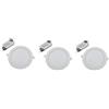 AntDau71 3 X PANNELLO LED TONDO DA SOFFITTO LUCE NATURALE 4200 K PLAFONIERA DA INCASSO (18W (22x22cm))