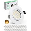 Bojim Faretti Led da Incasso Dimmerabili Luce Bianco Calda 3000K