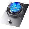 Generic Fornello a gas in acciaio inox, 1 bruciatore, 8,5 kW, per casa, cucina, motore, casa, campeggio, gas gas e LP con protezione anti-fiamma