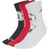 adidas Unisex - Bambini e ragazzi Disney Mickey Mouse Socks Socks, black/pure ruby/light grey heather, S