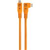 Tether Tools TetherPro Optima 10G USB-C, 20 (51 cm), adattatore dritto a destra, ad angolo retto, colore: arancione