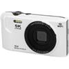 VHKJewE Videocamera digitale 5K 72MP con zoom 16X, videocamera for vlogging microfono for YouTube, messa a fuoco automatica(White)