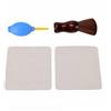 Plyisty Kit Pulizia Dischi, Kit Completo di Pulizia Antistatico con Spazzola Manico in Legno, Soffiatore Ad Aria con Bulbo in Silicone, Panno in Microfibra per Dischi in Vinile,