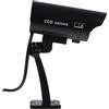 UKCOCO Telecamera Finta Cctv Altamente Realistica in Abs Nero Supporto di Montaggio e Viti, per Uso Interno ed Esterno, Alimentata da 2 Batterie Aaa (non Incluse)