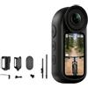 Felicafie Action cam indossabile 4K, registrazione 120 min, compatta 6 x 3 x 4 cm, per viaggi e sport all'aria aperta, videoregistratore portatile con immagini chiare (nero + accessorio)