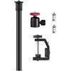 FHGSPQWM Fotocamera Fotografia Supporto Fisso Supporto Fibbia Base Verticale Adattatore per montaggio superficiale in lega di alluminio Staffa per clip da scrivania Monitor Supporto da scrivania Morsetto Testa