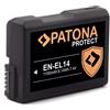 PATONA Protect V1 EN-EL14 Batteria EN-EL14a (1100mAh) con sensore NTC e custodia V1