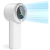 Xnuiasqe Ventilatore Indossabile A 5 Velocità Ad Alta Velocità, Ricaricabile Tramite USB con Display su Schermo, Design Compatto per Uso Interno Ed Esterno B