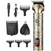 Trongle Tagliacapelli Professionale 3 in 1 per Uomo, Macchinetta Vintage con Display LED, Ricarica USB, Trimmer per Barba e Naso, Rasoio Elettrico per Capelli e Corpo