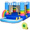 Castello Gonfiabile Per Bambini Con Trampolino E Piscina, Pompa Elettrica Inclusa 280x170x155cm, Multicolore