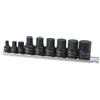 Titan TIT16140 0,25 pollici lettore Stubby Sae Hex Bit Socket Set - 9 pezzi