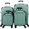 LEADZM Set di Valigie Rigide 4 Pezzi, Set Valigie con Rinforzi Angolari, Luggage Suitcase Grande 23 kg in ABS (Turchese)