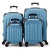 LEADZM Set di Valigie Rigide 4 Pezzi, Set Valigie con Rinforzi Angolari, Luggage Suitcase Grande 23 kg in ABS (Blu marine)