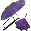 iX-brella Ombrello inverso per apertura automatica rovesciato, Nero/lampone, 106 cm