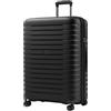 KONO Valigia Grande in PP Rigida 76,5 cm - Trolley Espandibile con Ruote 360° TPE, Portabicchieri Integrato, Leggera con Serratura TSA (28, Nero)
