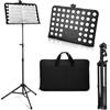 Windfromort 2-in-1 Leggio Spartiti Musicali & Supporto da Tavolo, Leggio Musicale Pieghevole Altezza Regolabile Porta Spartiti Musicali con Borsa per Spartito Musicale per Spettacoli Musicali