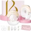 KISSBOBO Tiralatte Elettrico Sottile E Leggero Con Accessori per L'allattamento Al Seno Ideale per Le Madri, Regalo Perfetto per Amici E Coppie (Beige 2PCS)
