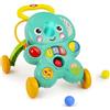 Bright Starts, Girello Ball Play 2 in 1 - Elefante con luci e musica, unisex, dai 6 mesi in su