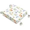 SENSILLO Rialzo per sedia per bambini - Cuscino per seggiolone con lacci per bambini - con 8 cm di schiuma - Fodera in cotone rimovibile e lavabile - 32 x 32 x 8 cm - con motivo passeggiata nel bosco